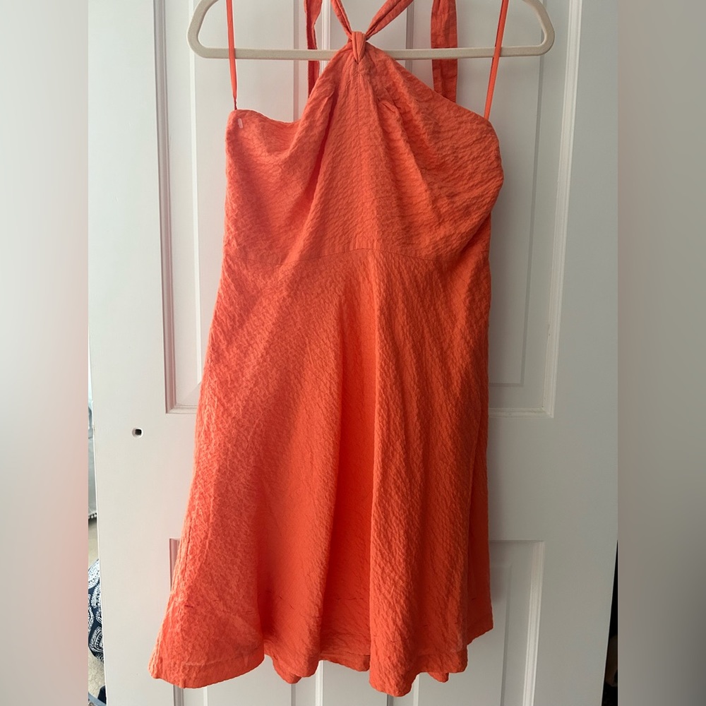 Halter top dress with tie